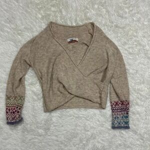 Boho Cute Knit Cottagecore Anthropologie Pilcro cropped sweater Size S
